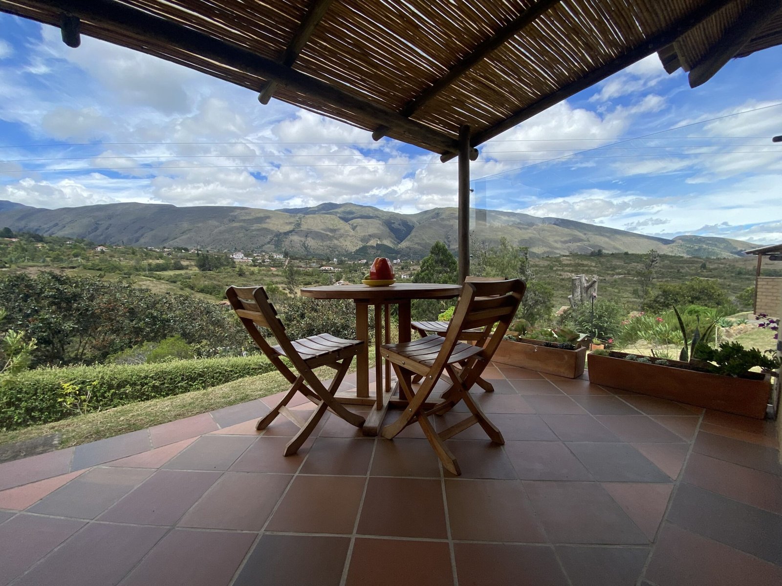Vista de las montañas desde la terraza de Casa el Pino Villa de Leyva